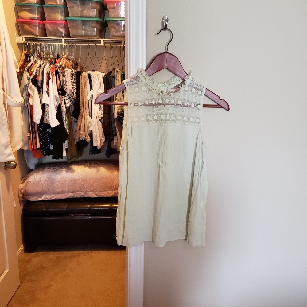 Sheer sleeveless top